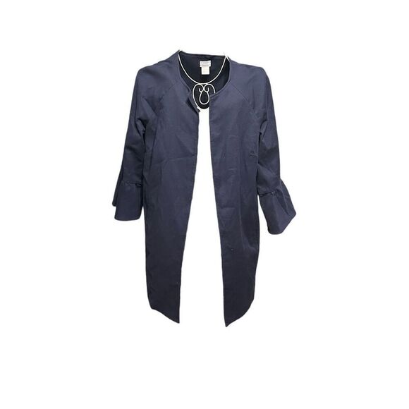 BEAUTIFUL Chico's Open Front Long Ruffle Sleeves Cotton Cardigan size 1 (8/10 ) - Picture 1 of 11
